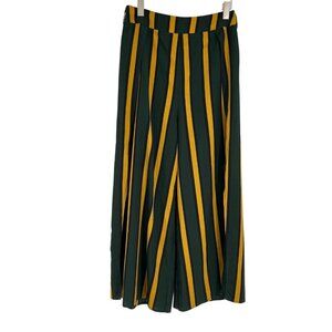 Shein Women's Striped Extra‎ Wide Leg Pants Full Slit Size M